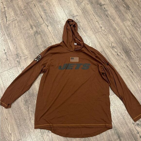 NFL Nike Brown Jets Hoodie - Picture 2 of 4